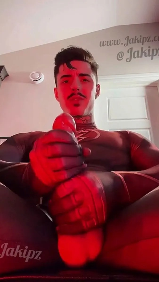    Superhero Spandex Costume FLASH Cum video