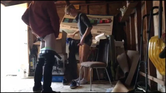 Teen Neighbor Rim & BB In Garage video