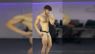 Josh Poses In A Jock, Pulls Cock Out   33 Secs video