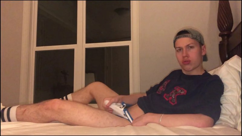 19 Year Old College Frat Boy Jesse Gold Jerks Of Wearing Jockstrap And Frat Shirt video