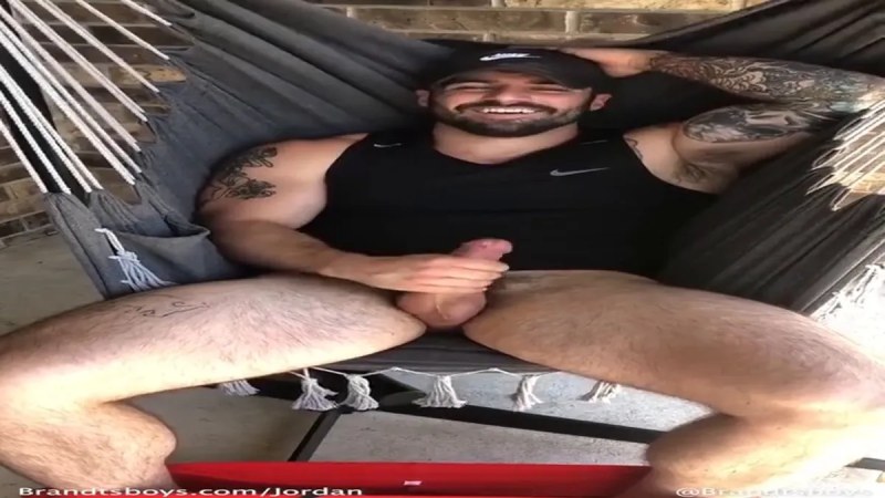 Jerking Off In A Hammock And Shooting A Big Load Over Myself – JordanxBrandt – Gay For Fan video