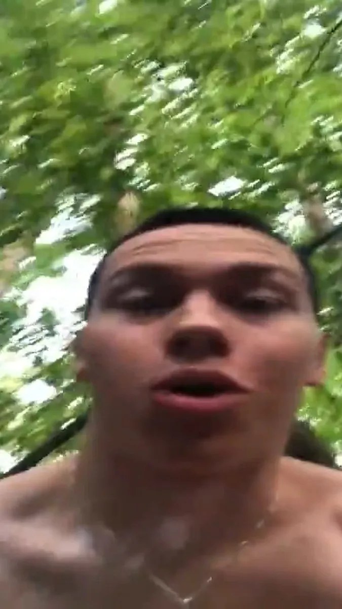 19 Year Old Jesse Gold Almost Gets Caught Jerking Off In The Woods video