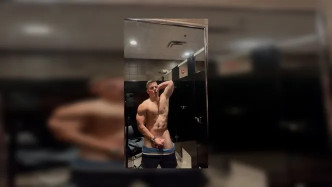 Gym Flexing With Some Cock Action. I Really Juiced My Arms Today And Flexing Tired Them Out So Fast video