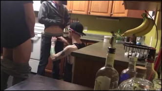 Bareback 3 Sum In Kitchen video